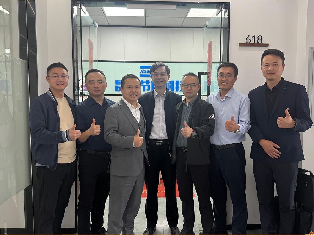 阿特拉斯·科普柯总经理莅临晟弘节能科技宁波分公司指导交流，共拓节能新蓝图